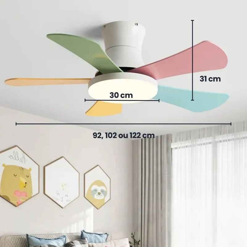 Kids - Ventilador de Teto Infantil com iluminação