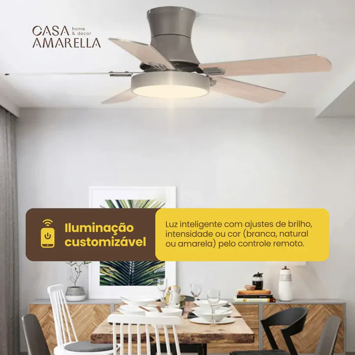 Ventilador de teto moderno com Luminária -  Street M1