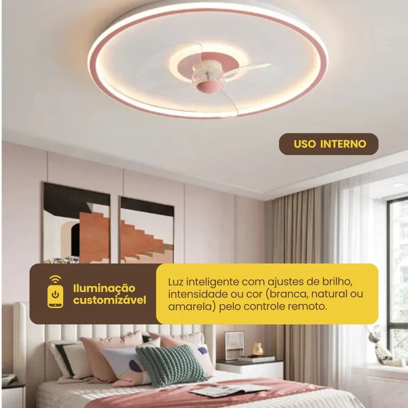 Ventilador de teto portatil com iluminação