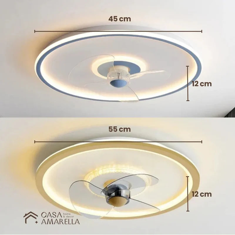 Ventilador de teto portatil com iluminação