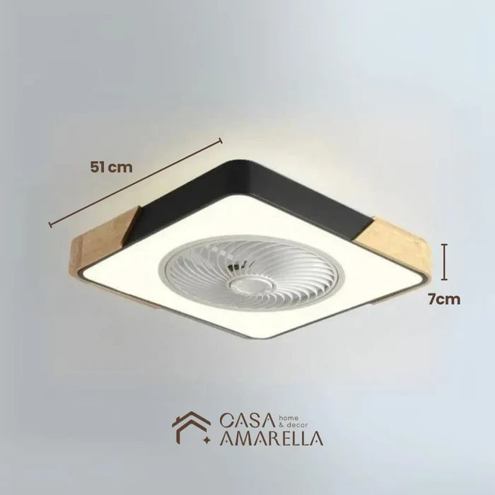 Luminária de teto decorativa com ventilador integrado - Street Design