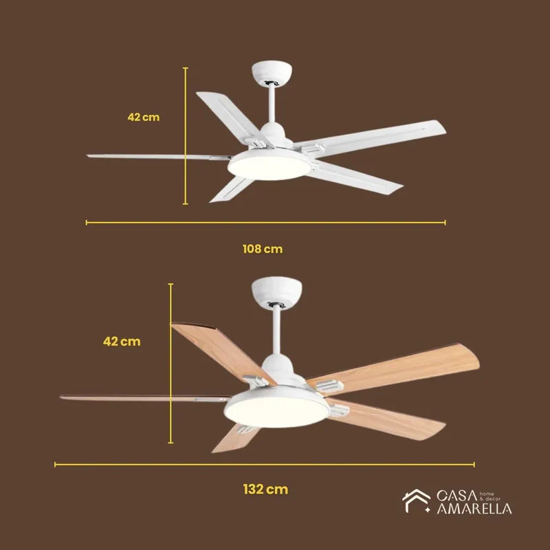 Ventilador de teto moderno Industrial com controle remoto - Z2 Pro