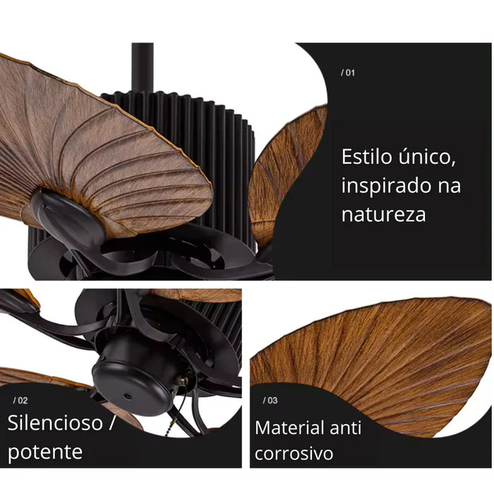 Ventilador de teto moderno Potente - NatureWave