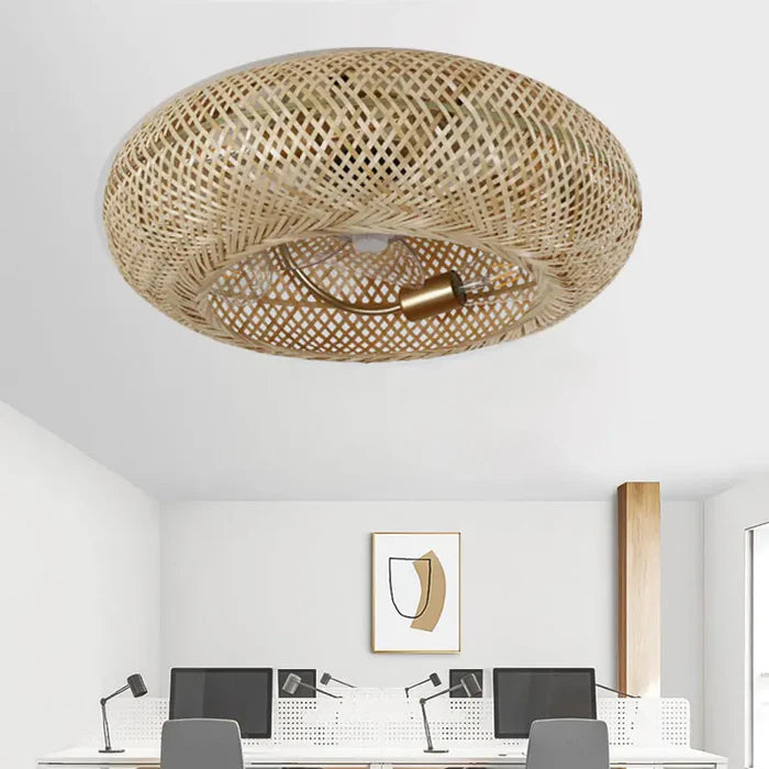 Luminária com Ventilador de teto moderno em Bambu - Bambu Breeze Edition