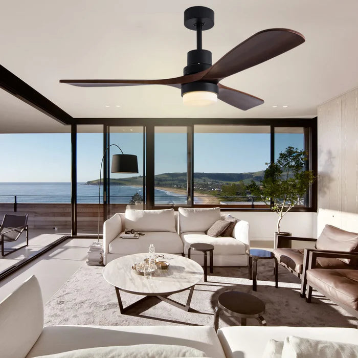 Ventilador de Teto Moderno Estilo Nórdico com Controle Remoto e iluminação - Titanium