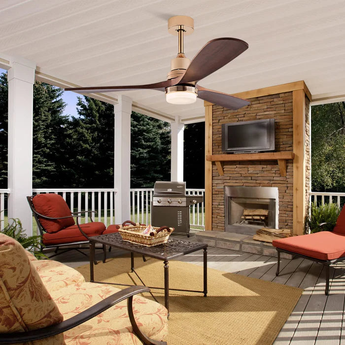 Ventilador de Teto Moderno Estilo Nórdico com Controle Remoto e iluminação - Titanium