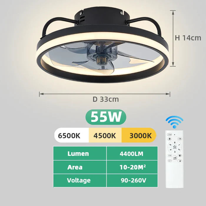 Ventilador de teto portatil com iluminação - Ventiluz Elegance